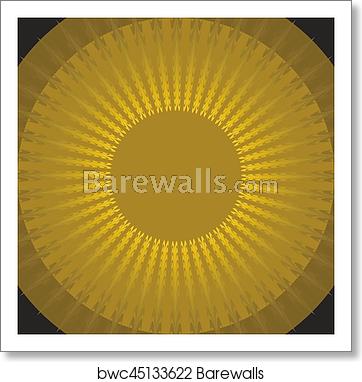 362x382 Mystic Sun Shape On Black Background Gold Sun Phantasy Sun