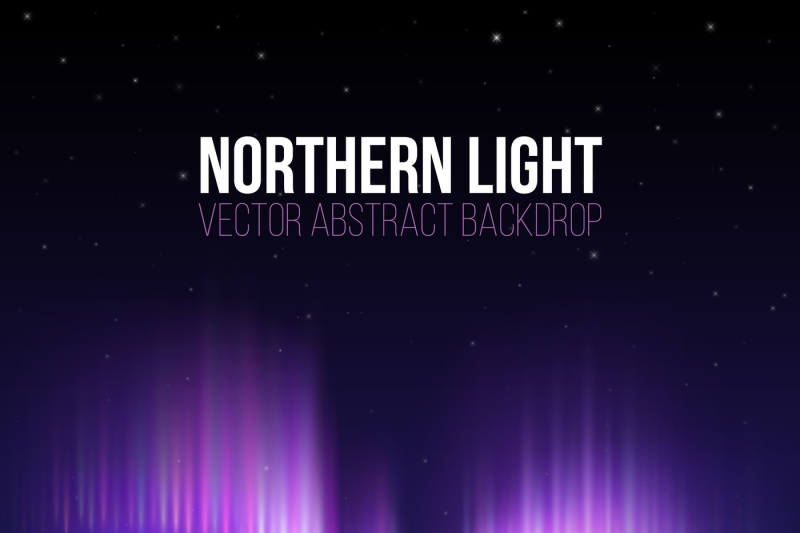 800x533 Aurora Borealis, Northern Light Winter Vector Abstract Backdrop