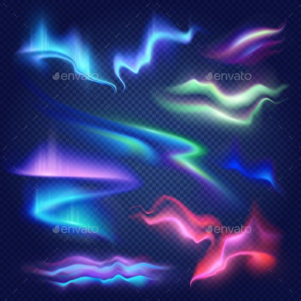 590x590 Colorful Aurora Borealis Transparent Set