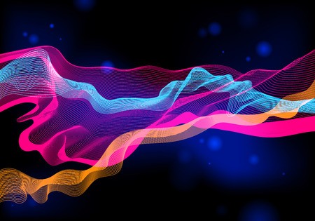 450x315 Vibrant Shiny Colorful Background With Waves Vector Aurora