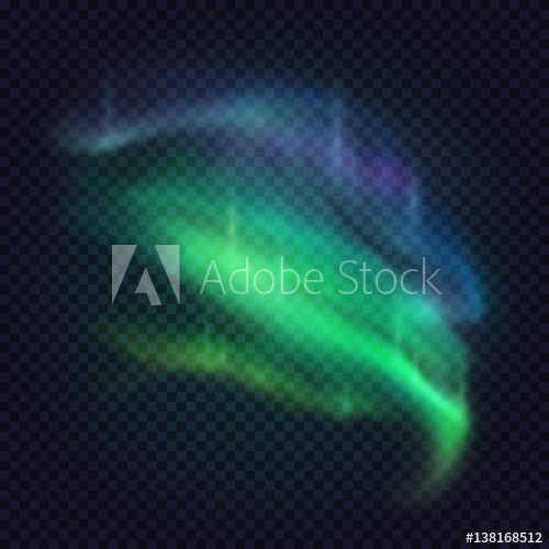 500x500 Realistic Northern Lights Vector Aurora Borealis On Transparent