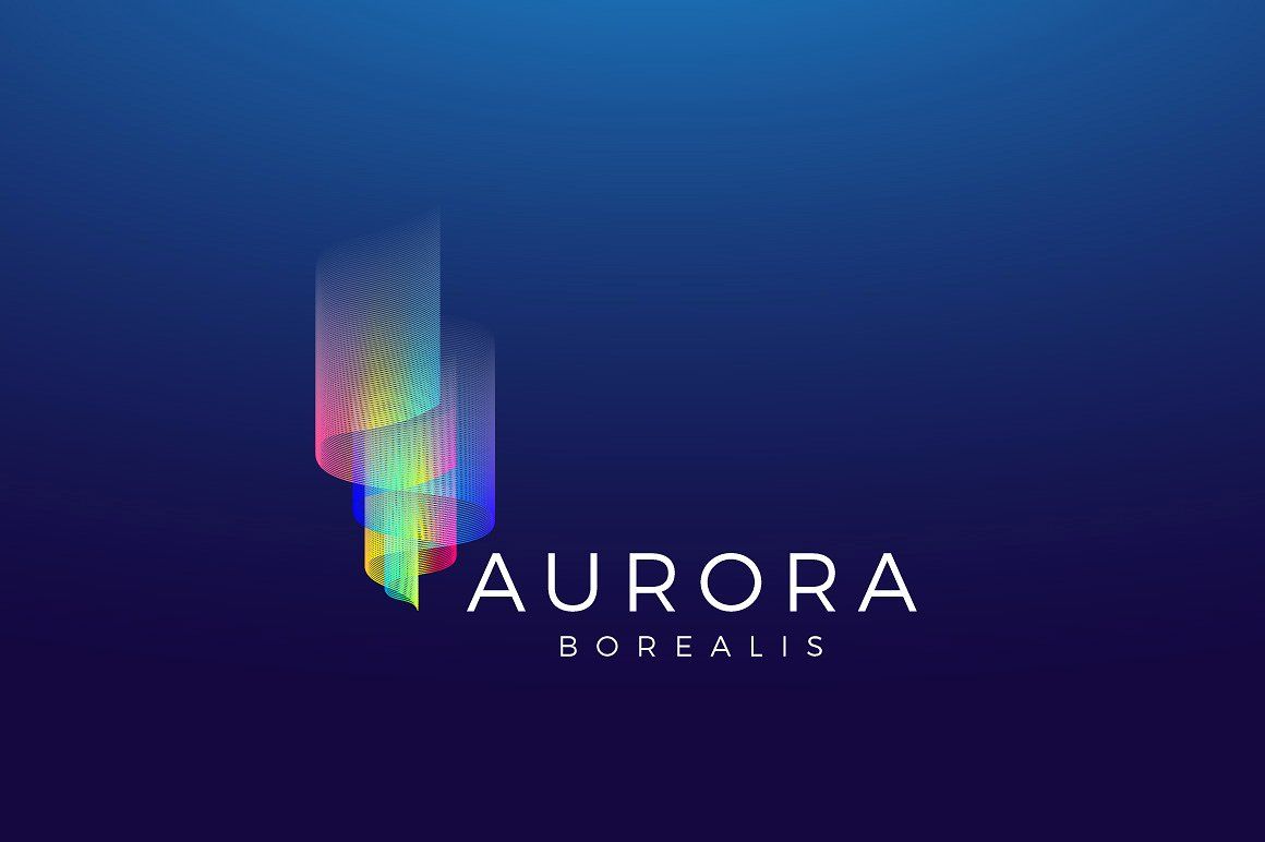 1160x772 Aurora Borealis Vector Logo Template