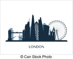 239x194 Austin Skyline, Monochrome Silhouette Vector Illustration