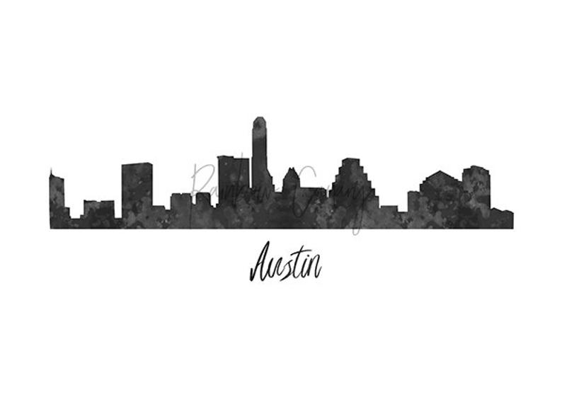 794x561 Huge Collection Of 'austin Skyline Silhouette' Download More Than