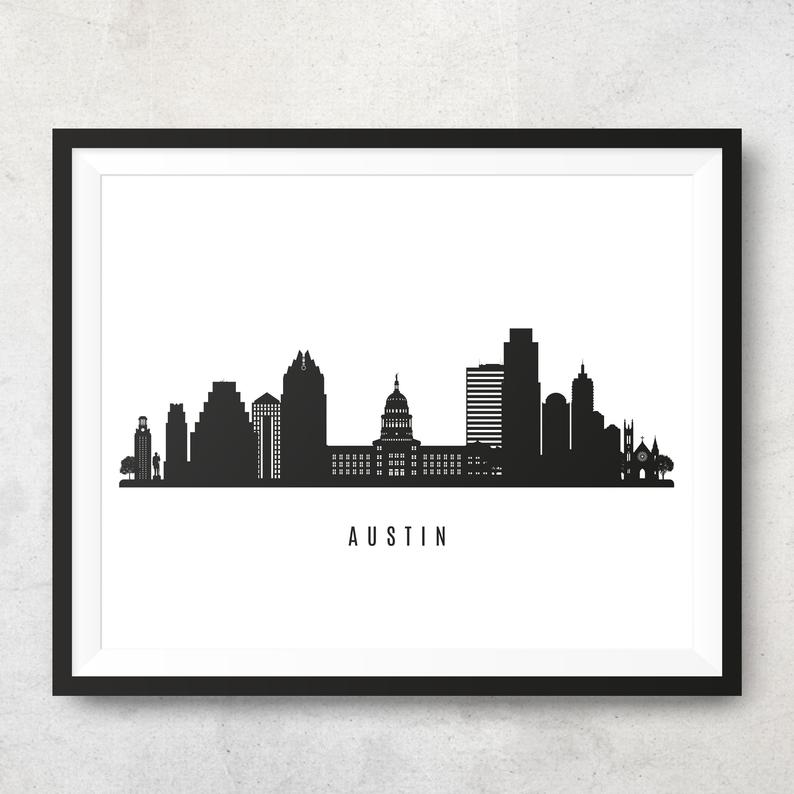 Austin Skyline Silhouette Vector at Vectorified.com | Collection of ...