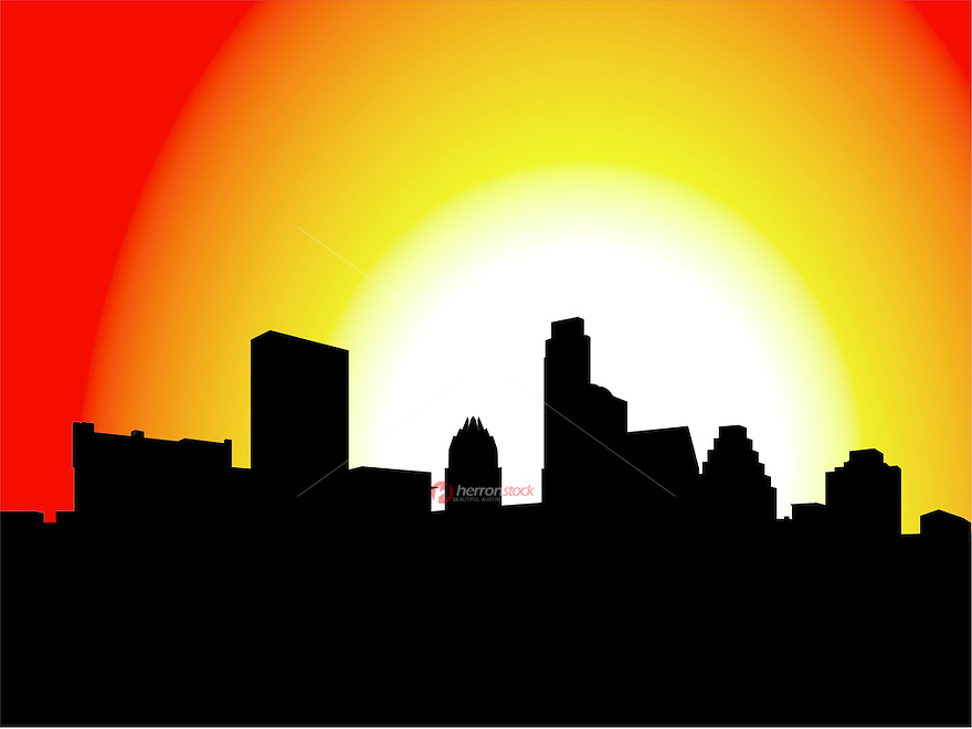 Austin Skyline Silhouette Vector at Vectorified.com | Collection of ...