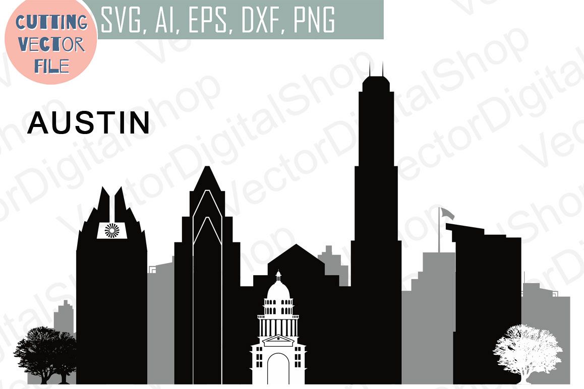 1158x772 Austin Vector, Texas Skyline Usa City, Png, Dwg, Cdr