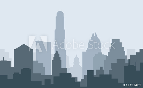 500x307 Austin Texas Morning Skyline Vector