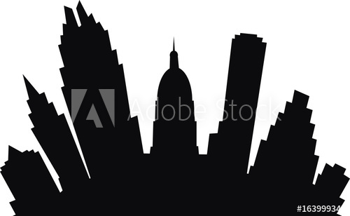 500x308 Cartoon Skyline Silhouette Of The City Of Austin, Texas, Usa
