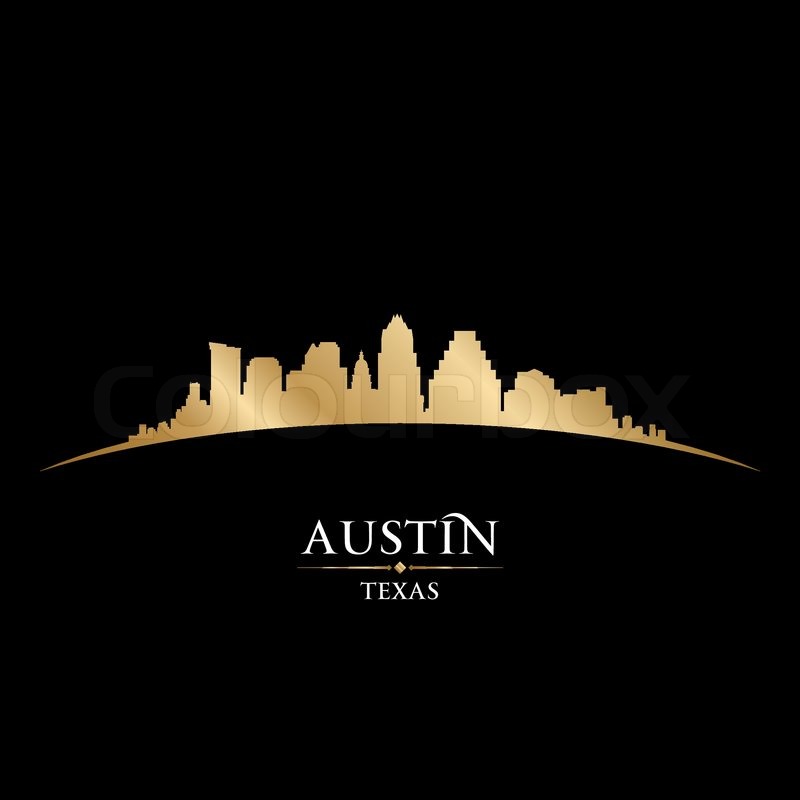 800x800 Austin Texas City Skyline Silhouette Stock Vector Colourbox