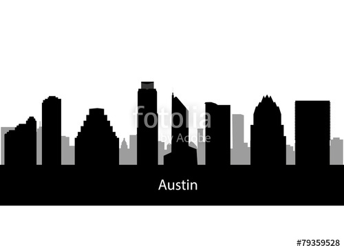 500x364 Austin,texas City Silhouette Stock Image And Royalty Free Vector