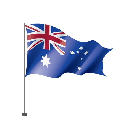 450x450 Australia Flag, Vector Illustration On A White Background Royalty