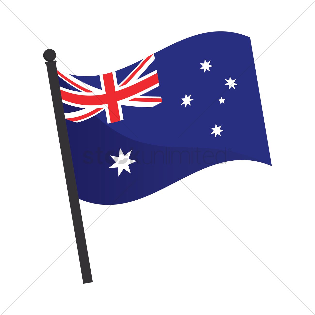 1300x1300 Australia Flag Vector Image