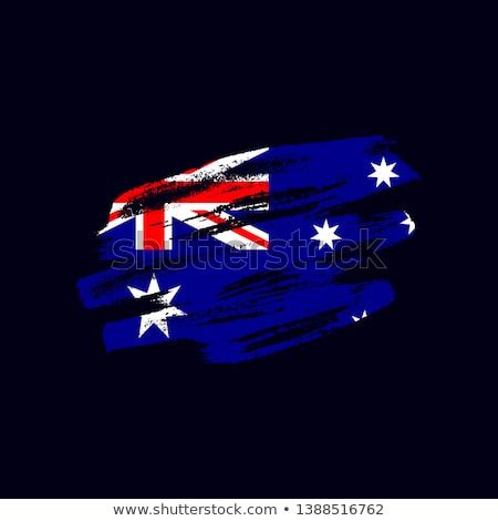 450x470 Grunge Textured Australian Flag Vector Brush Painted Flag