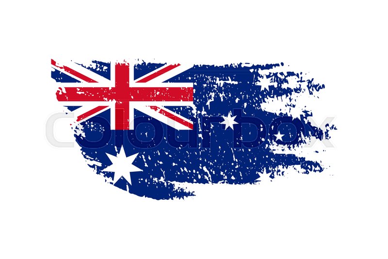 800x534 Vintage Australian Flag Illustration Stock Vector Colourbox