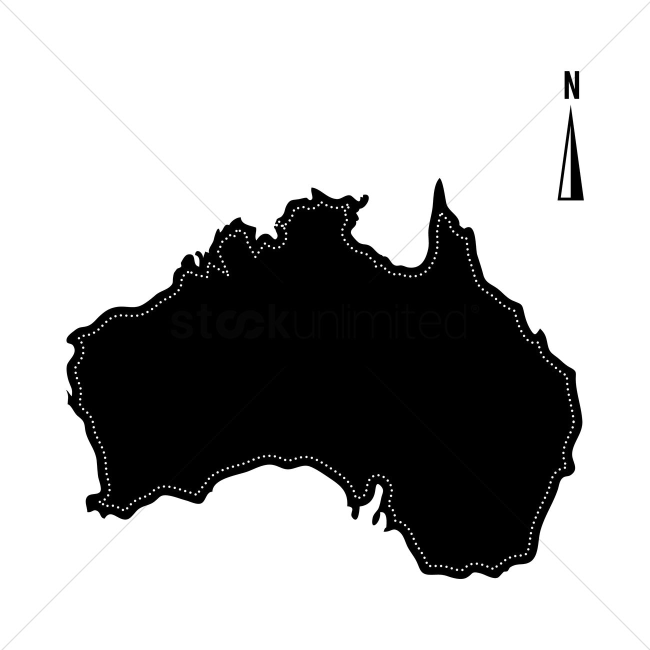 1300x1300 Australia Map Vector Image