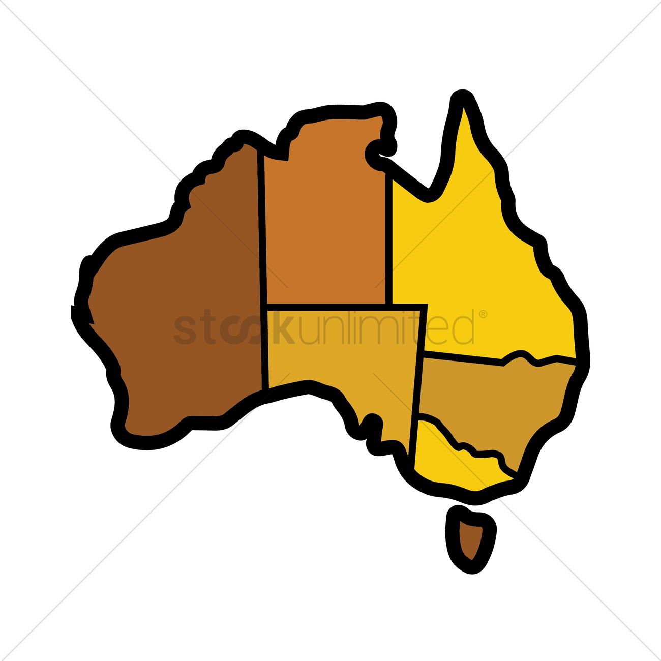 1300x1300 Australia Map Vector Image