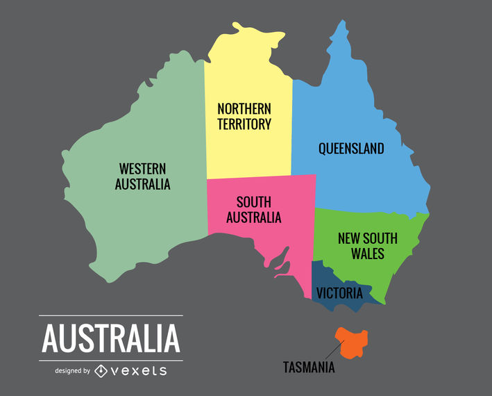 709x570 Australia Map Vector