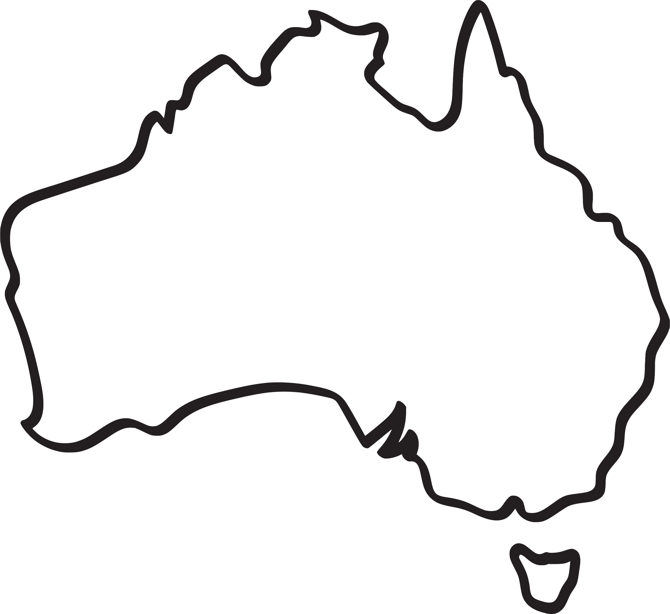 2346x2152 Download Vector Map Australia Drawing Free Download Png Hd Clipart