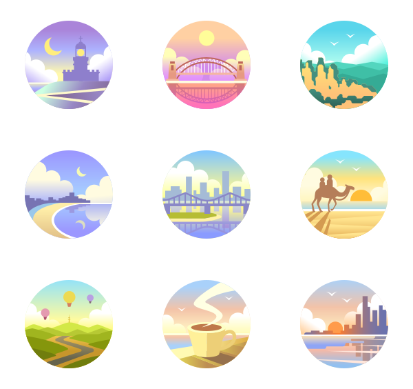 600x564 Australia Icons