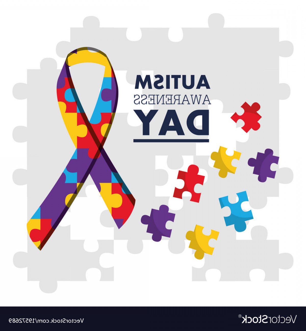 1200x1296 Autism Awareness Day Puzzles Shape Ribbon Vector Hoodamathrun