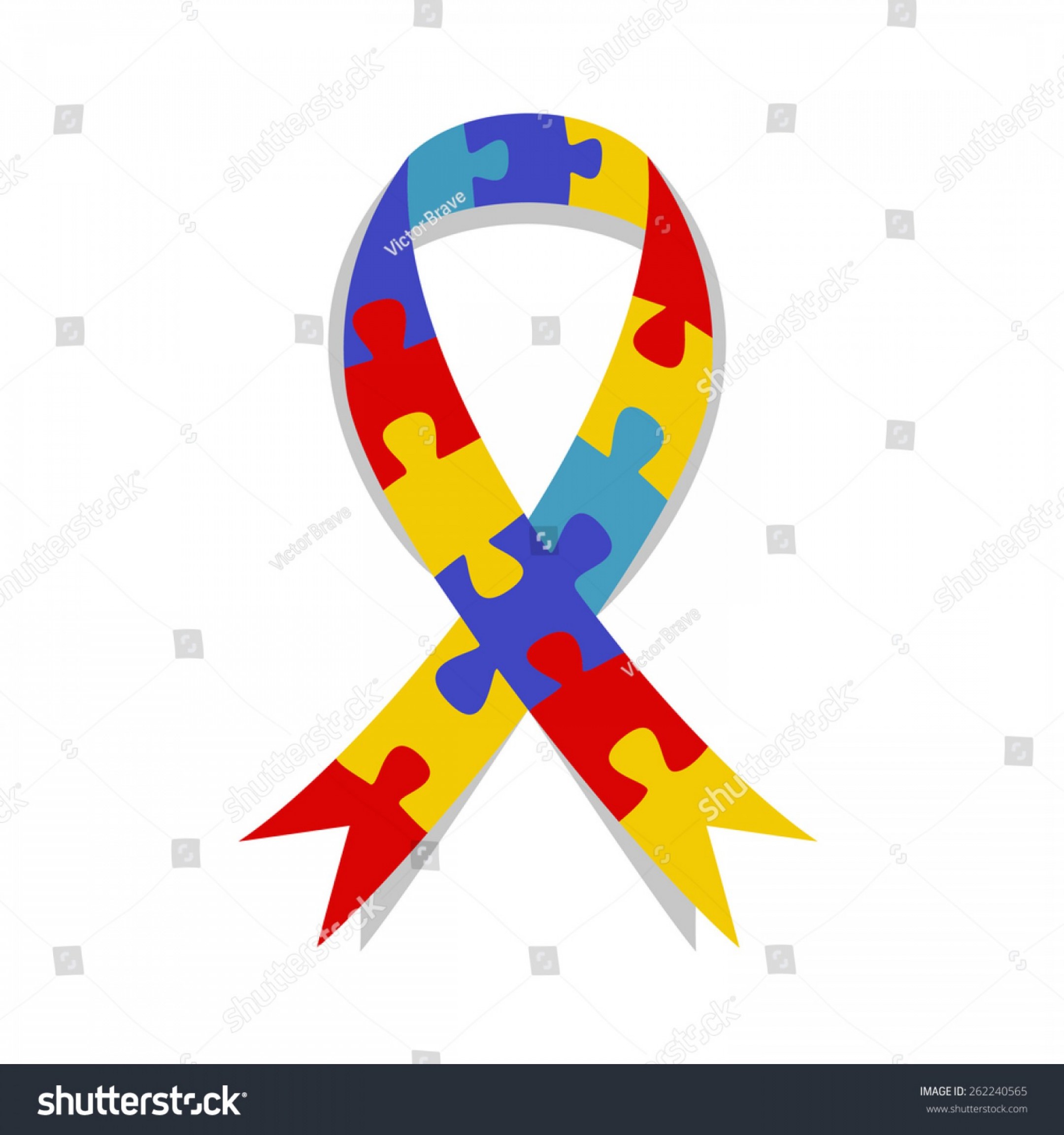 Autism Awareness Ribbon Vector at Vectorified.com | Collection of ...