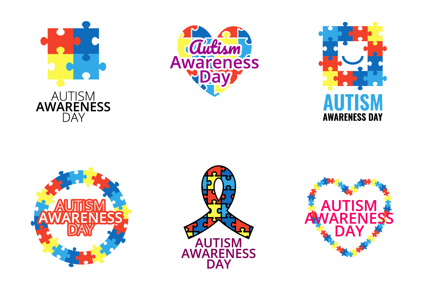 1400x980 Autism Awareness Free Vector Art