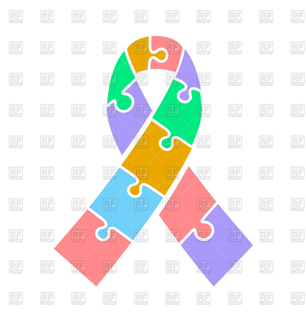 1173x1200 Autism Awareness Day Ribbon Vector Image Of Healthcare, Medical
