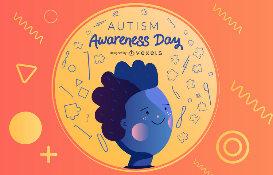 889x570 Autism Awareness Day Vector