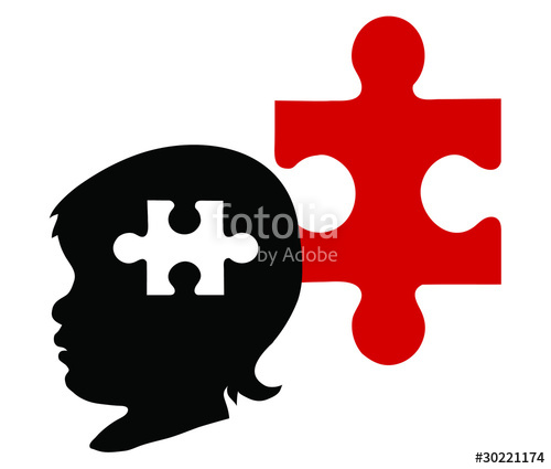 500x425 Child With Autism Puzzle Piece Stock Image And Royalty Free