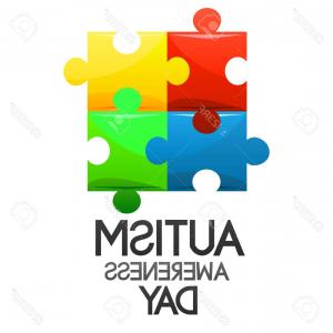 300x300 Photostock Vector Autism Awareness Heart With Jigsaw Puzzle Symbol