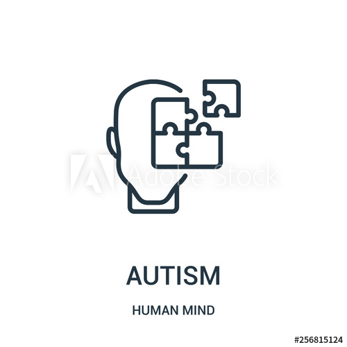 500x500 Autism Icon Vector From Human Mind Collection Thin Line Autism