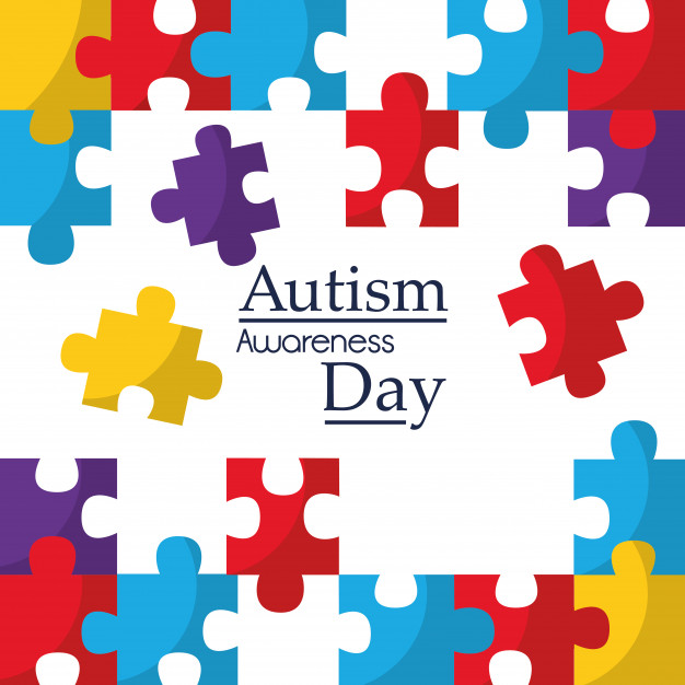 Autism Awareness Poster With Puzzle Pieces Solidarity Vector 626x626 Autism Awareness Poster With Puzzle Pieces Solidarity Vector