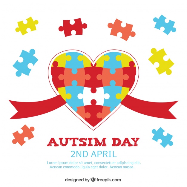Autism Day Background With Heart And Puzzle Pieces Vector Free 626x626 Autism Day Background With Heart And Puzzle Pieces Vector Free
