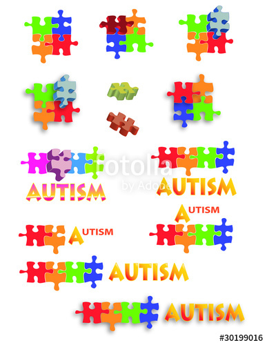 Bright Rainbow Of Autism Puzzle Pieces Stock Image And Royalty 387x500 Bright Rainbow Of Autism Puzzle Pieces Stock Image And Royalty