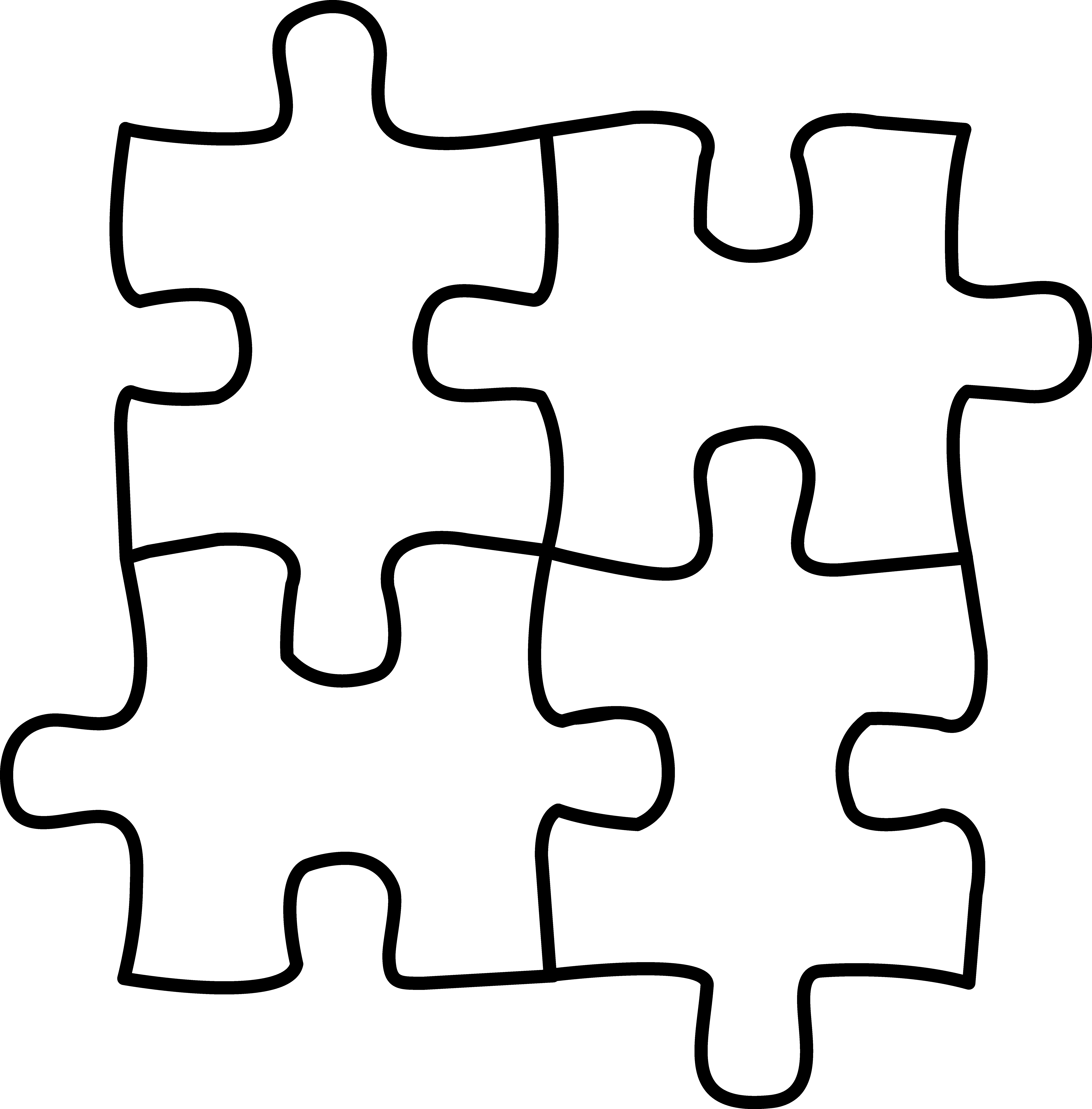 Autism Puzzle Piece Coloring Page 7283x7393 Autism Puzzle Piece Coloring Page