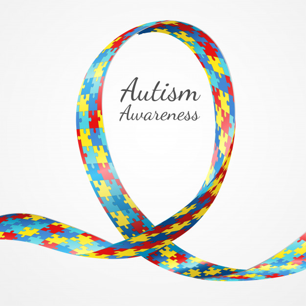 626x626 Autism Awareness Colorful Puzzle Ribbon Vector Premium Download