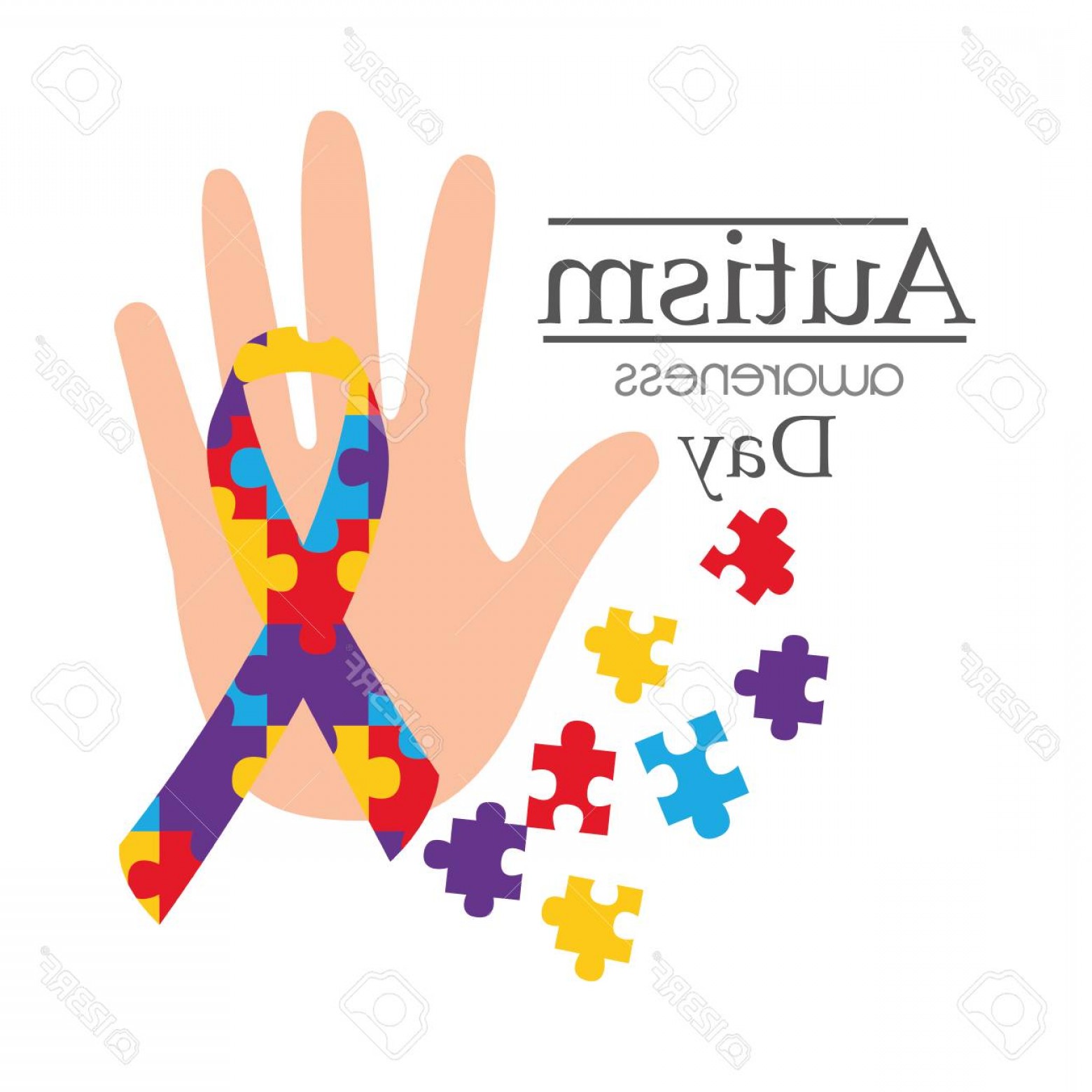 Autism Ribbon Vector at Vectorified.com | Collection of Autism Ribbon ...