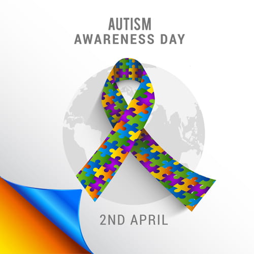 500x500 World Autism Awareness Day Poster Vector Free