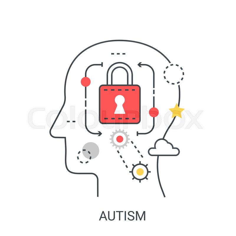 800x800 Autism Vector Flat Line Illustration Stock Vector Colourbox