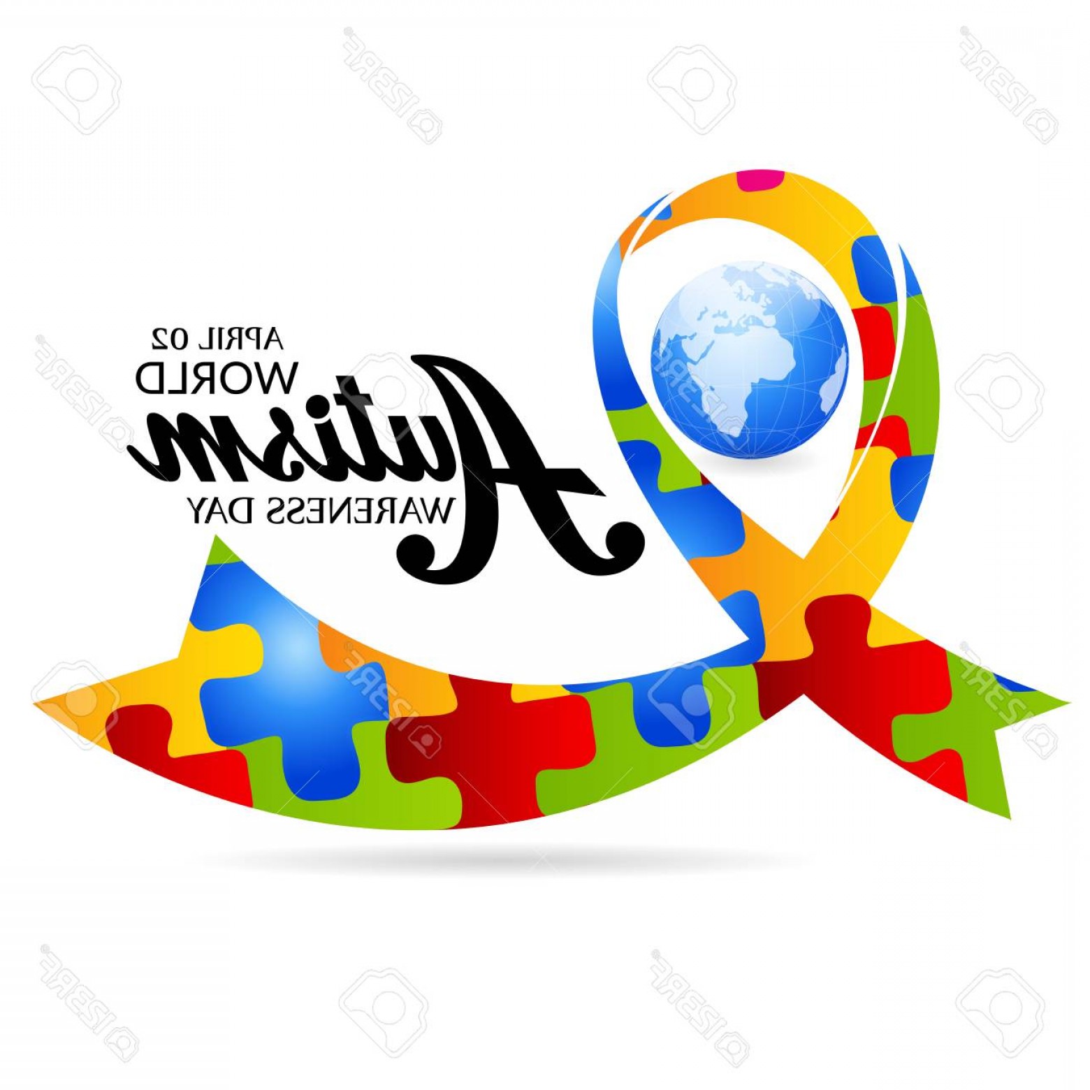 1560x1560 Photostock Vector World Autism Awareness Day Concept With Text