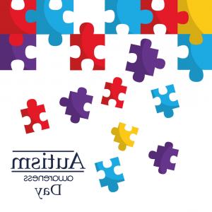 300x300 Autism Awareness Poster With Puzzle Pieces Vector Catchsplace