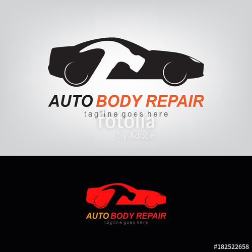 500x500 Auto Body Repair Logo Modern Template Design Vector Illustration