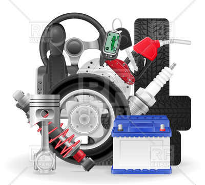 Auto Parts Vector Image Of Objects Konturvid 400x362 Auto Parts Vector Image Of Objects Konturvid