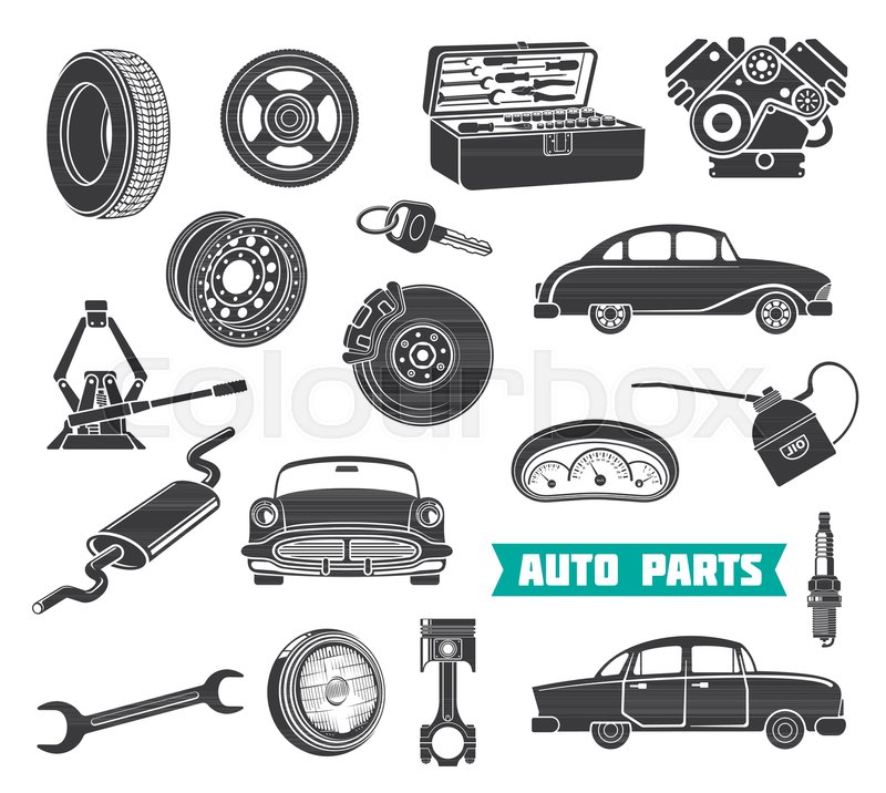 Auto Parts Vector Set Auto Service Stock Vector Colourbox 800x716 Auto Parts Vector Set Auto Service Stock Vector Colourbox