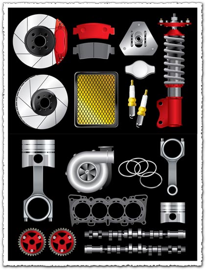 Car Auto Parts Vectors 421x550 Car Auto Parts Vectors