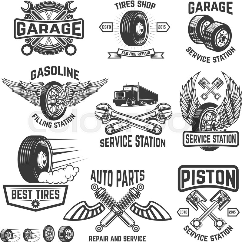 Garage, Service Station, Auto Parts Stock Vector Colourbox 799x800 Garage, Service Station, Auto Parts Stock Vector Colourbox