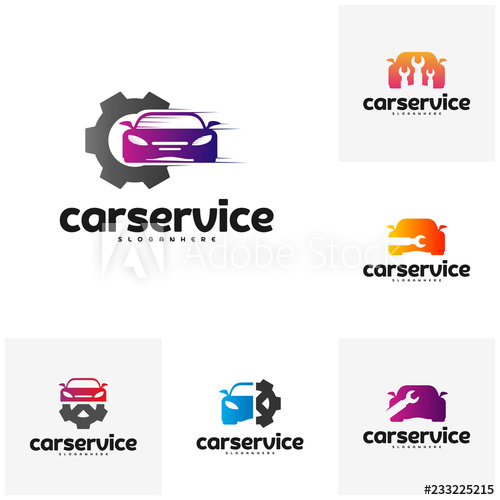 Set Of Car Service Logo Vector Car Repair Logo Design Template 500x500 Set Of Car Service Logo Vector Car Repair Logo Design Template