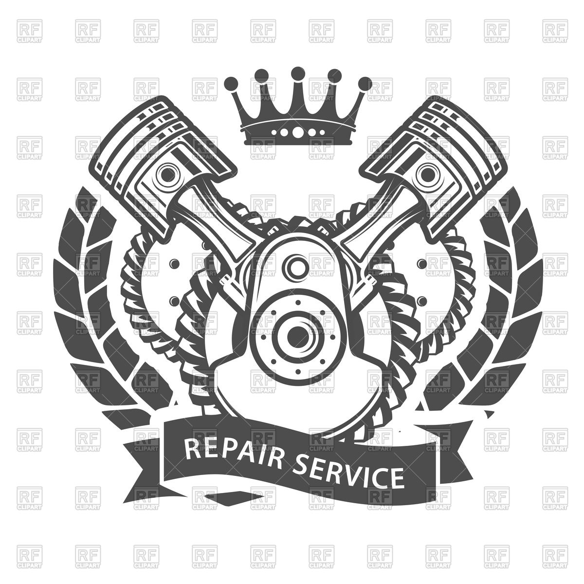 Auto Repair Service Emblem 1200x1200 Auto Repair Service Emblem