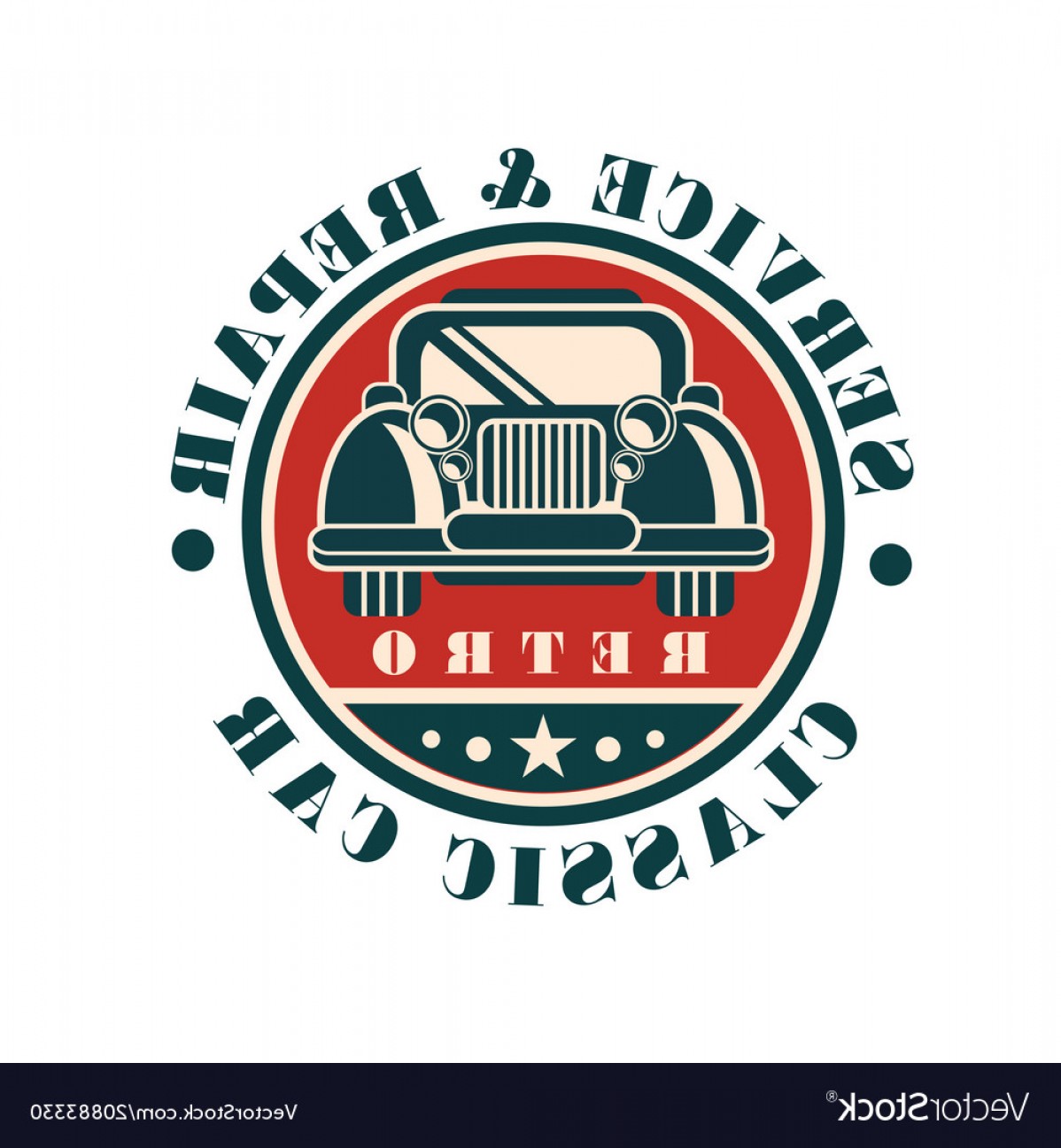 1198x1296 Vintage Car Repair Vector Studiogrfx